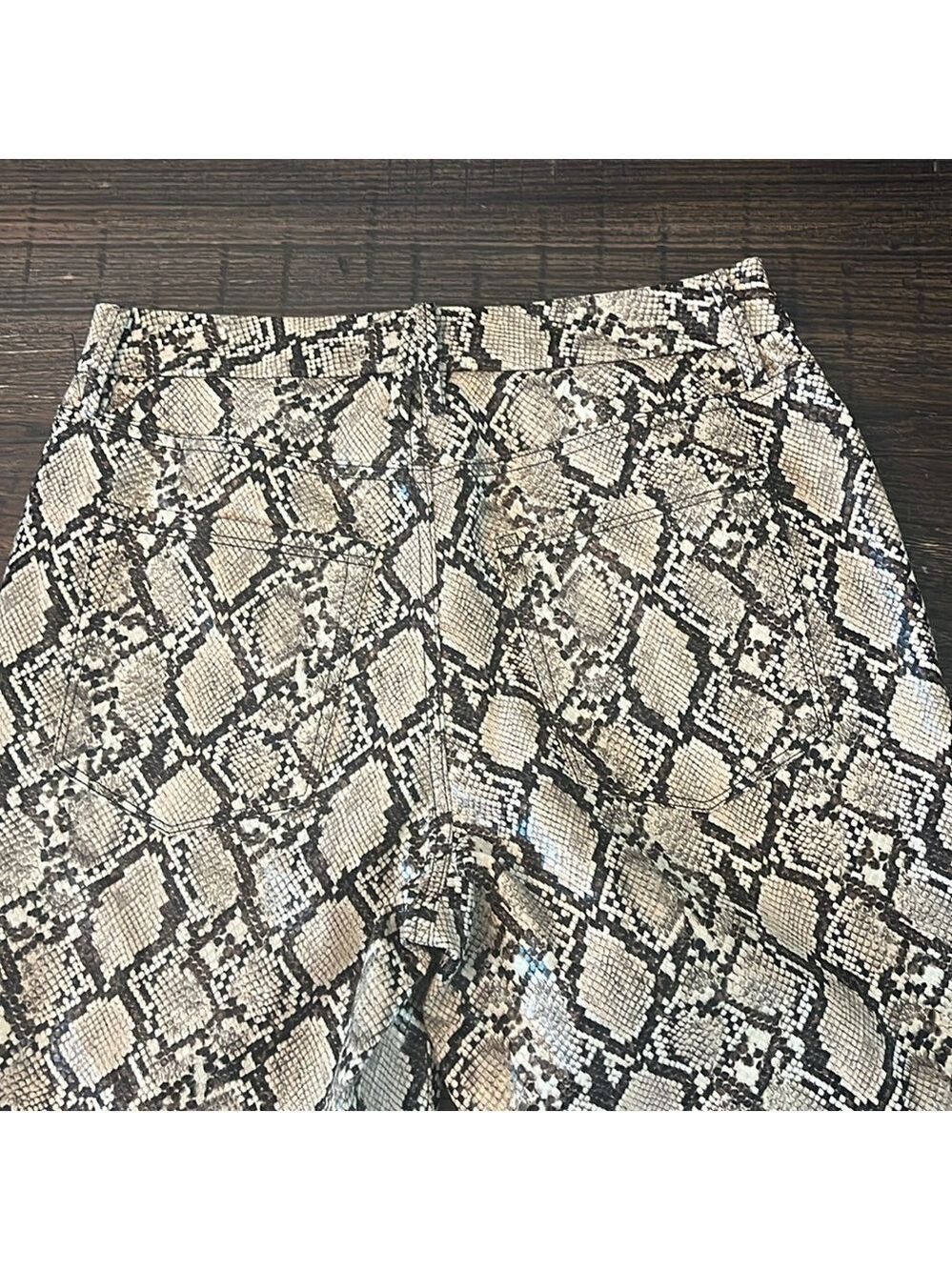 Good American Good Classic Snake Print Faux Leather Pant 4 / 27 EUC - Picture 7 of 11